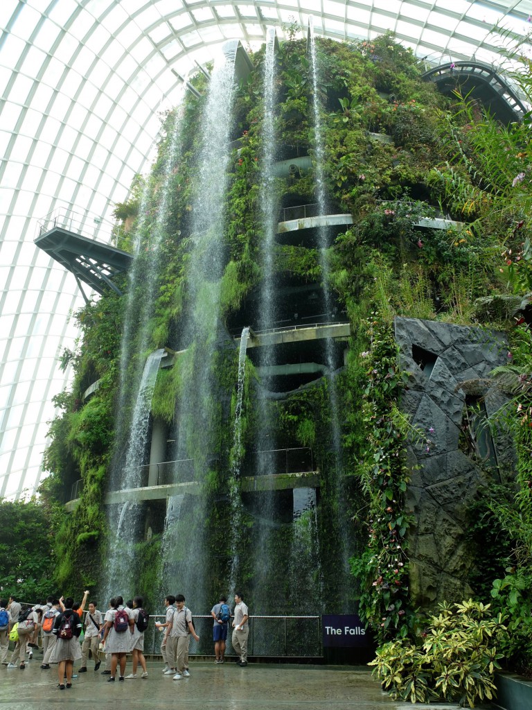 Singapore Gardens by the Bay waterfall