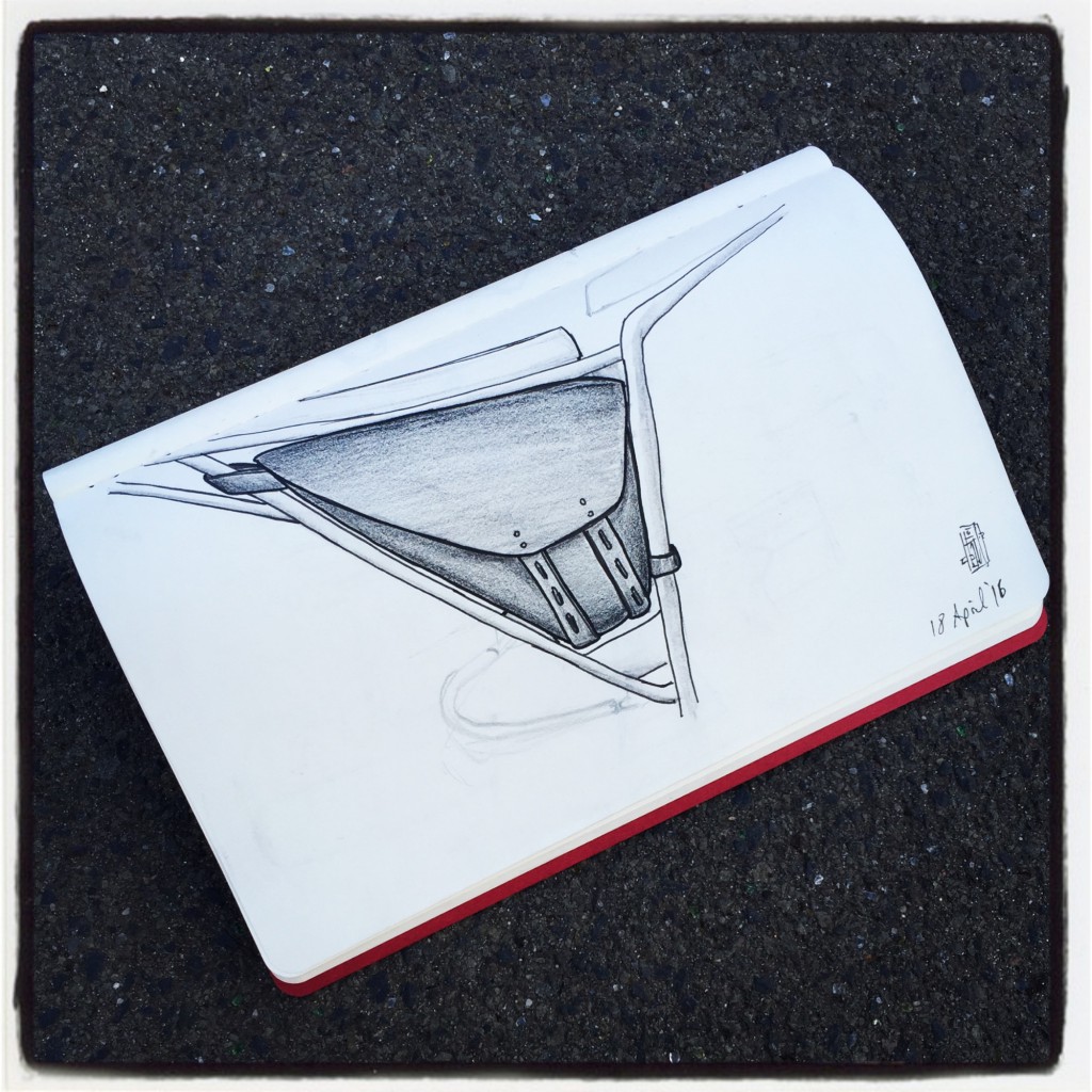 Deus custom saddlebag sketch